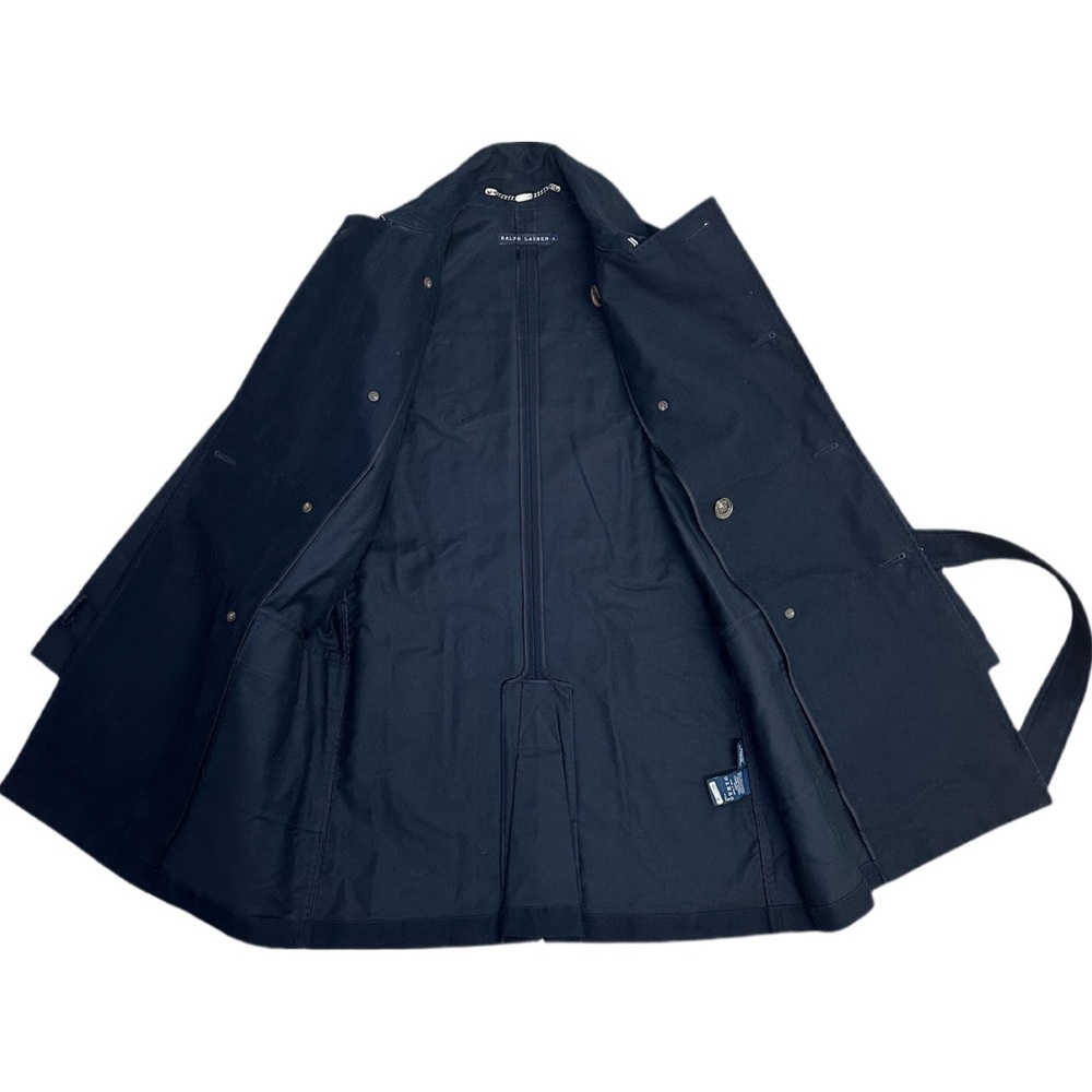Ralph Lauren Navy Trench Coat 4 - Picture 4 of 6